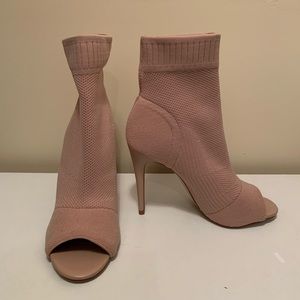 Open toe sock booties